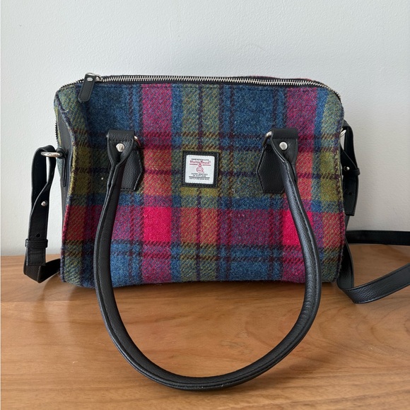 Maccessori Handbags - Maccessori Harris Tweed Wool Tartan Plaid Satchel Bag  Purse